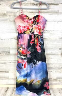 Corey Lynn Calter Women’s 2 Floral Daybreak Multicolor Midi Summer Dress New